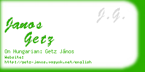 janos getz business card